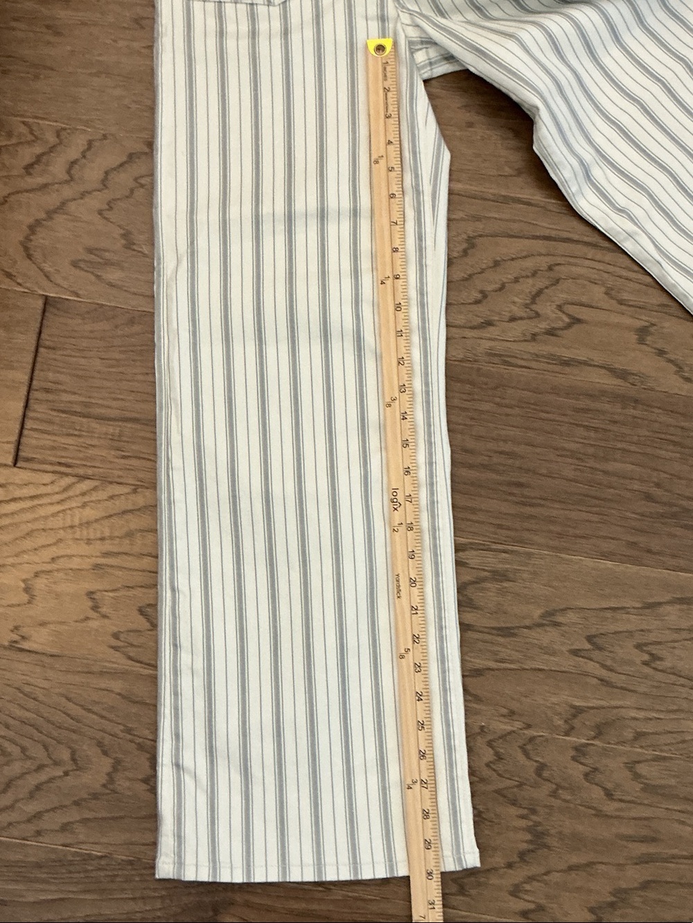 Frame Le Slim Palazzo 27 HighRise white/blue stripe  Wide Leg Jeans - Picture 8 of 11